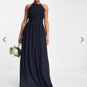 Navy bridesmaid maxi dress
